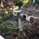 Bovenaanzicht stormschade tuinhuis Amsterdam