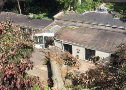 Renovatie na stormschade tuinhuis Amsterdam centrum