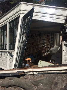 Renovatie na stormschade tuinhuis Amsterdam centrum